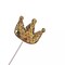 9 Gold and White Mini Sequin Crown CAKE TOPPER Decoration Set Party Supplies